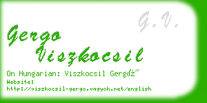 gergo viszkocsil business card